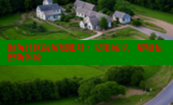 海角社区破解版账号：无限畅享，解锁私密新体验