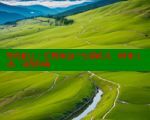 海角社区：注册难题？私密社交，即时互动，等你探索 海角平台 第2张